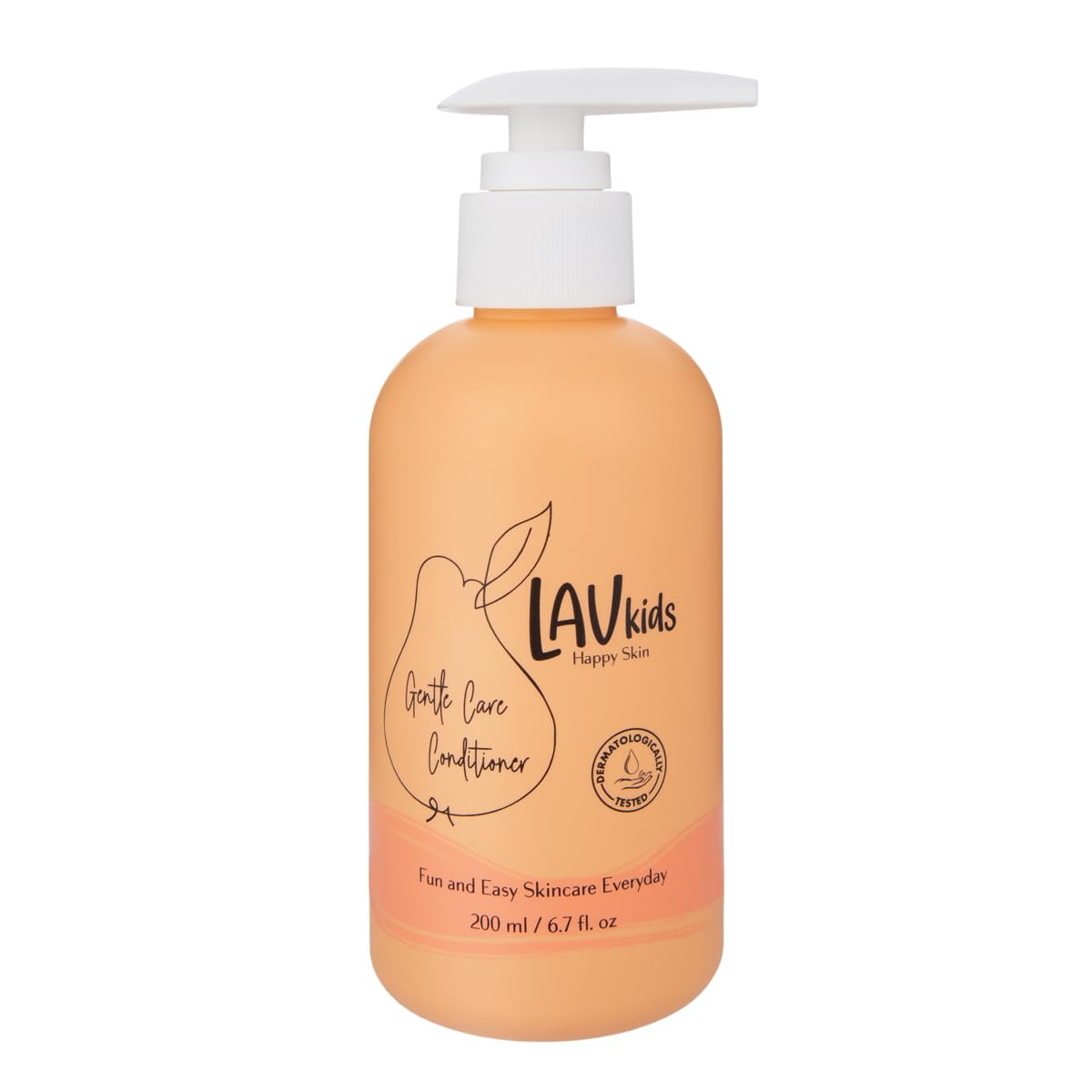 LAV KIDSGentle Care Conditioner Gently Scented Natural Children’s Conditioner, SLS & silicone-free for Daily Use, Dermatologically Tested for Sensitive Skin 200ml