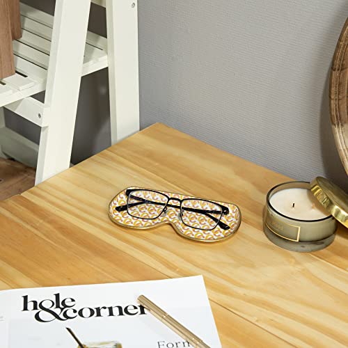 Collective Home - Metal Letter Jewelry Tray, Monogram Jewelry Storage, Decorative Dish For Glasses Rings Earrings Necklaces Bracelet Watch Keys And Other Small Accessories (C) #TOP3