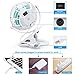 KEYNICE Desk Fan, USB Fan Mini, 4 Inch Small Quiet Clip on Fan, 2 Speeds Table Fan, 360° Rotation, Personal Fan for Travel Bedroom Office Treadmill White