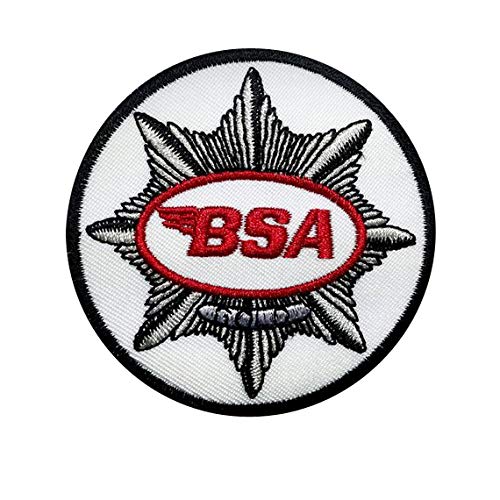 BSA Motorcycles Patch Iron on Decorate Embroidered Jacket Shirt Denim Jean Bag Custom Made Rac Motorsport
