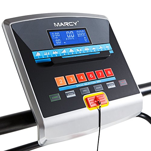 Image of Marcy Easy Folding Motorized Treadmill /Pre Assembled Electric Running Machine JX-651BW black 30.00 x 66.00 x 126.00 inch