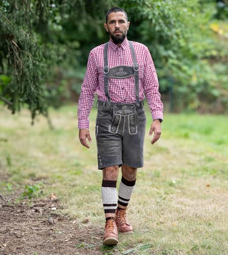 Schöneberger Trachten Couture Lederhosen Men, Genuine Leather - Antique German Lederhosen, Bavarian Oktoberfest Trouser2