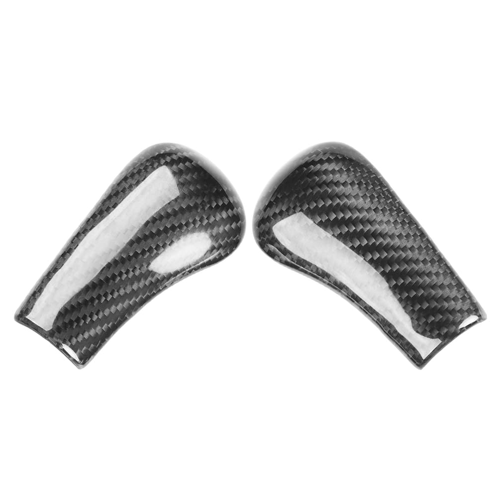2 Stück Auto Carbon Fiber Konsole Schaltknauf Abdeckung Für GTR R32 R33 R34, schwarz
