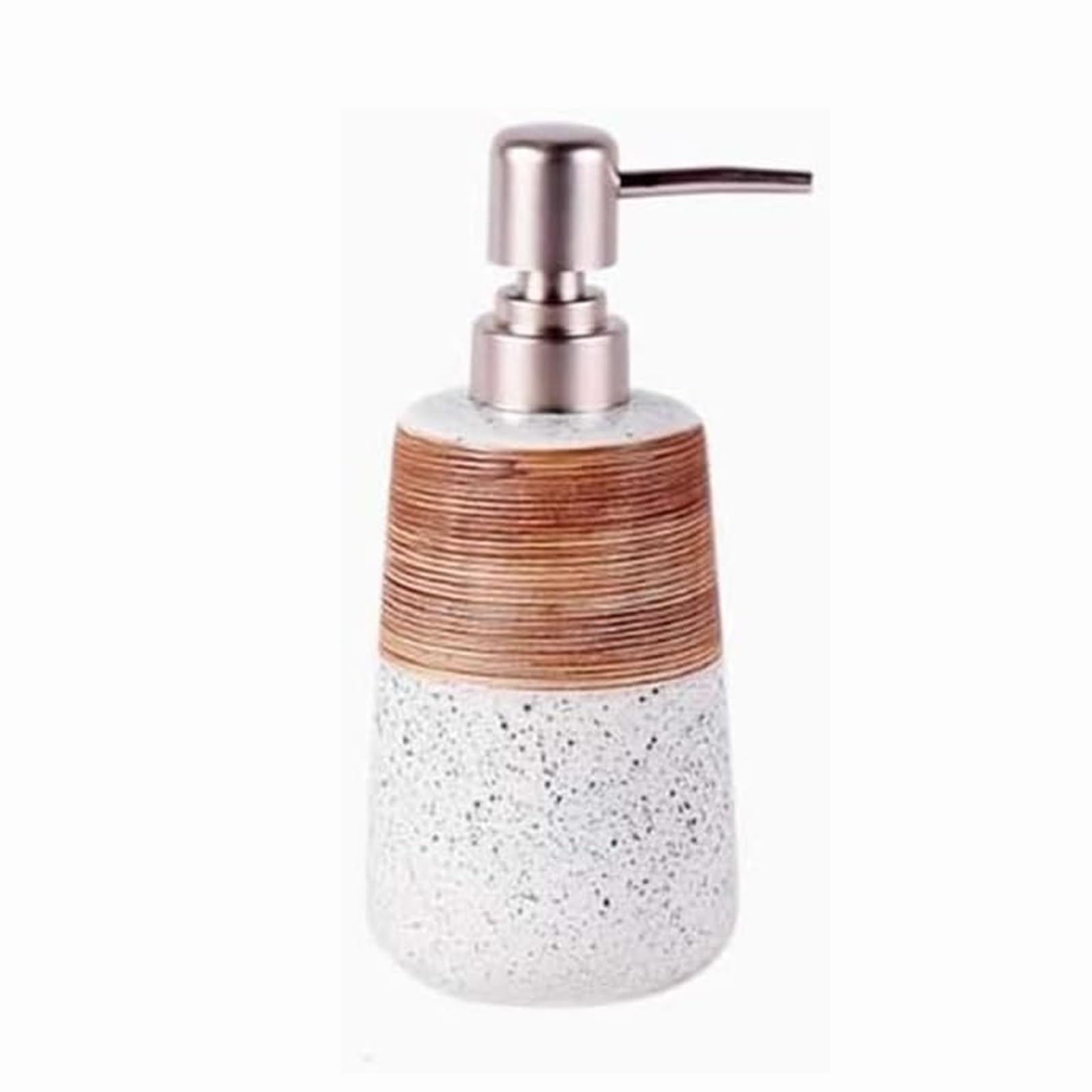 Distributeur de savon en verre et céramique pour une salle de bains épurée