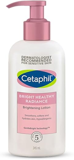 Cetaphil Bright Healthy Radiance Brightness Lotion 245ml, Dermatologist Tested, Niacinamide & Sea Daffodil, Dark Spot Reduction, Even Skin Tone