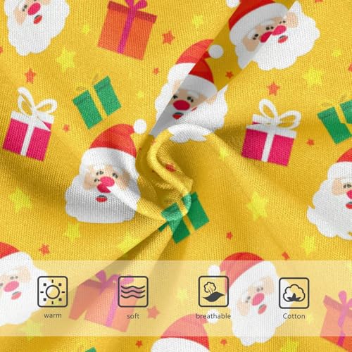 Girls' Underwear Christmas Santa Claus Gift Star Yellow Toddle Brief Panties 23036163