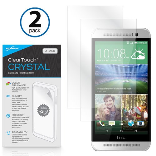BoxWave Screen Protector Compatible with HTC One (E8) - ClearTouch Crystal (2-Pack), HD Film Skin - Shields from Scratches