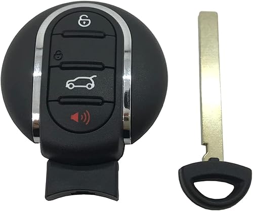 Miniatura 2 de Funda para llave inteligente con control remoto sin llave para BMW Mini Cooper F54 F55 F56 F57 F60 con llave en blanco (negro)