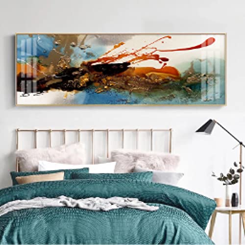 Affiche aquarelle abstraite coloree pour un salon moderne chic - 3