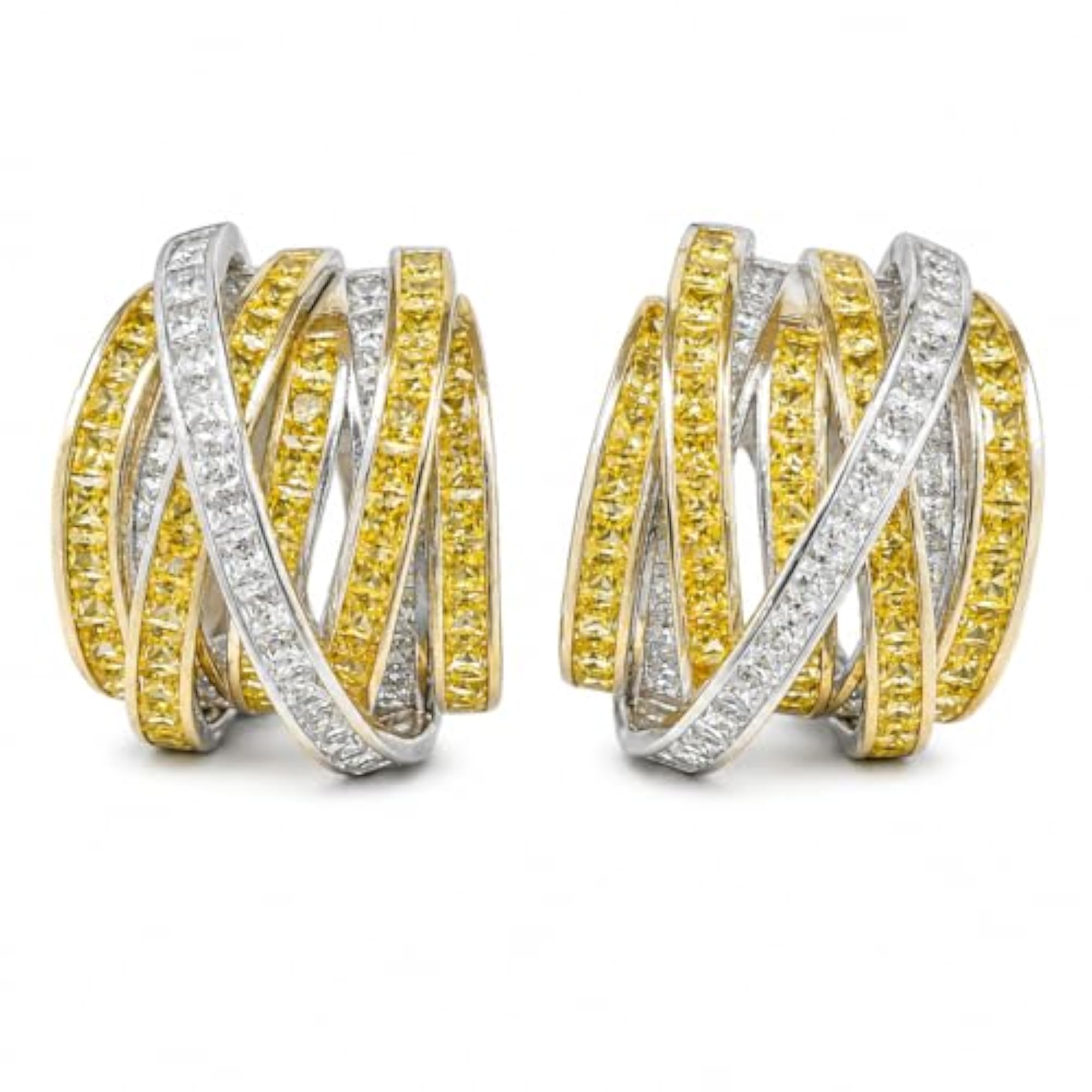 Golden Luxe Crystal Hoop Earrings