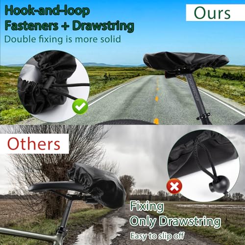 Image of New Bicycle Seat Cushion Waterproof UV Protection Unisex for Gym Bike Mountain Bike Road Bike with Protective Lock Durable Rain Dustproof Cover