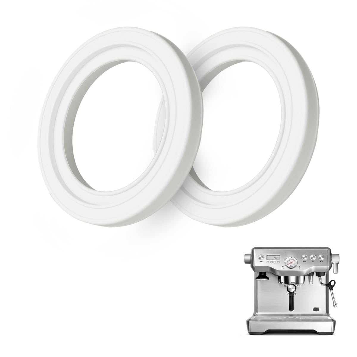 Proxima Direct 2 PCS 58 mm Brew Group Head Seal Gasket, Silicone Steam Ring Replacement Parts Compatible with Espresso Machine BES920XL BES900XL BES980XL BES990