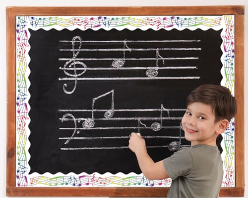 Autocollants notes de musique pour rénover un tableau noir