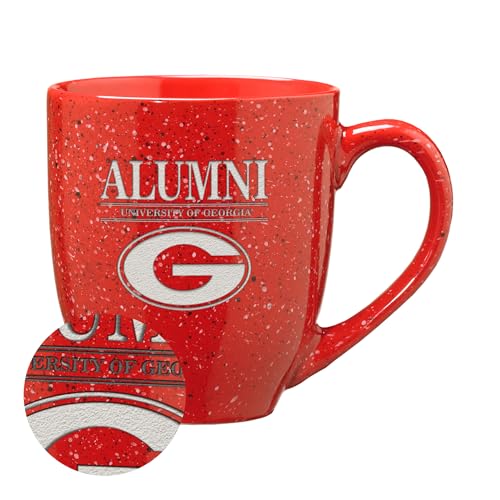 Rico Industries NCAA Georgia Bulldogs Alumni 16 oz Team Color Laser Engraved Speckled Ceramic Coffee Mug