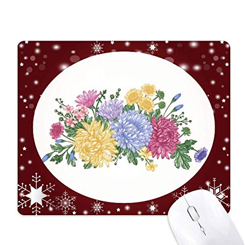 Tapis de souris verdure et chrysanthème aux finitions soignées