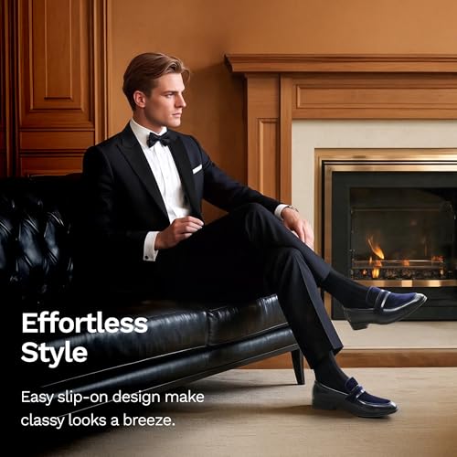 Image of Bruno Marc Men's Tuxedo Loafers Slip-on Dress Shoes