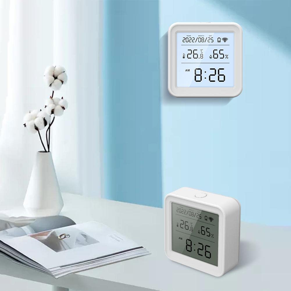 DAZZLEEX Lot de 6 thermomètres hygromètres intelligents WiFi pour intérieur avec capteur de température WiFi