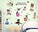 Fangeplus(TM) DIY Removable Cute Dogs Puppy Art Mural Vinyl Waterproof Wall Stickers Kids Room Decor Nursery Decal Sticker 27.5''x19.6''