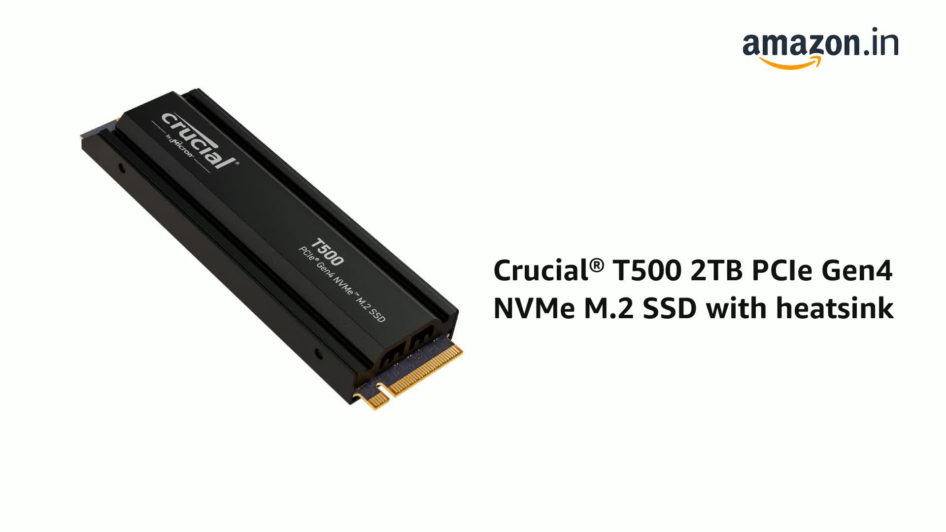 Amazon.in: Buy Crucial® T500 2TB PCIe Gen4 NVMe M.2 SSD with