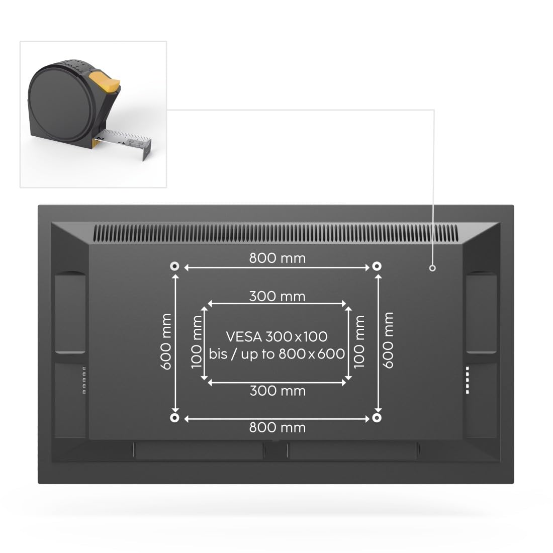 Neomounts LFD-W2000 Supporto a parete per TV 152,4 cm (60) - 254,0 cm