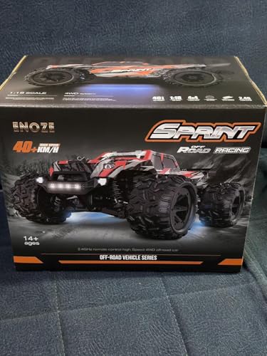 Image of Rc Cars 40+Km /H High Speed 4Wd 1:18 Scale Electric Waterproof Truggy Remote Control Off Road Monster Truck with Rechargeable Battery,RTR All Terrain Toys for Kids & Adult,Multicolor