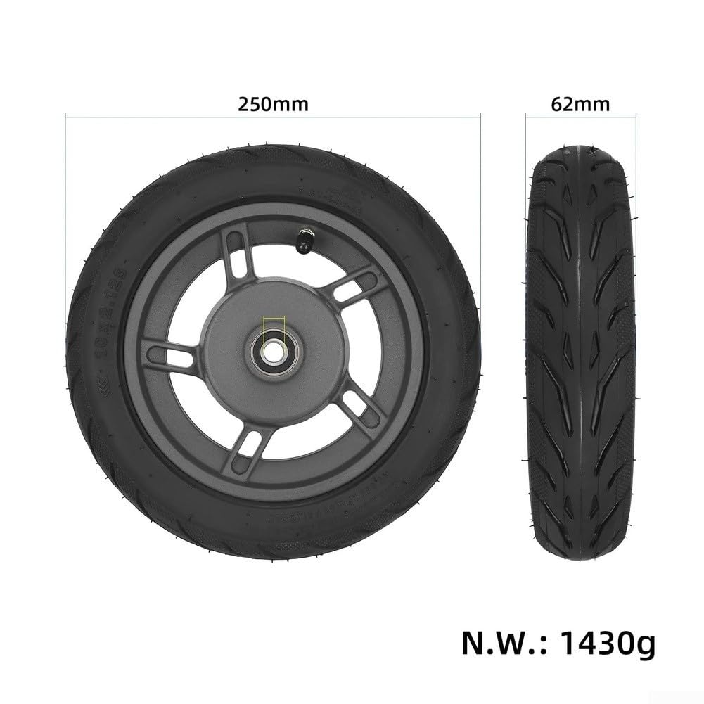 Set di ricambio per ruota scooter per XIAOMI 6 Lite tra cui pneumatico senza camera d'aria 10x2.125 e cerchio in alluminio di precisione
