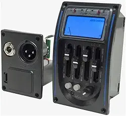 Captador de Violão LC-5 com Equalizador Digital, Afinador Embutido, Pré-amplificador de 5 Bandas, Display LCD, Controle de Volume