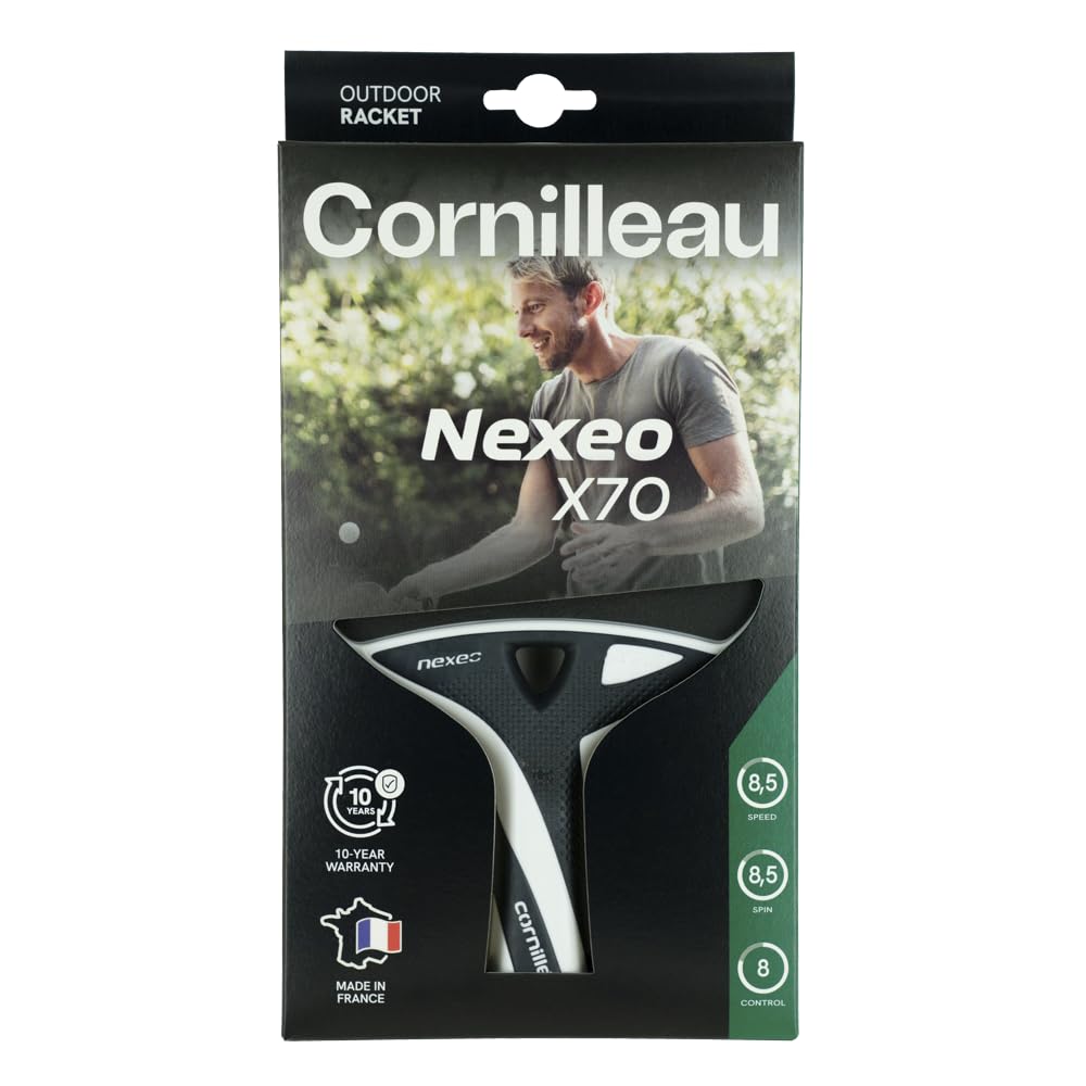 Cornilleau Nexeo 70 Racchette Ping Pong, Nero/Bianco