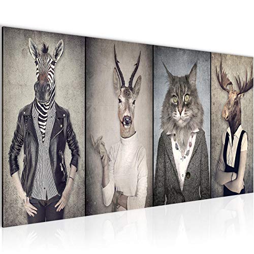Runa Art Wandbild Tiere Abstrakt 1 Teilig 100 x 40 cm Modern Bild auf Vlies...