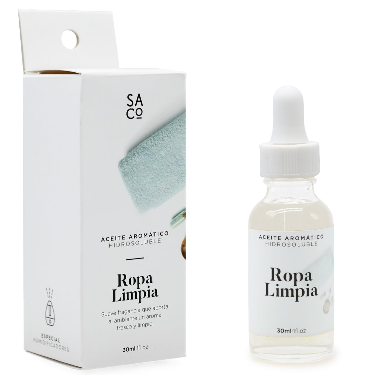 SEAL AROMAS Aceite Aromático Hidrosoluble ROPA LIMPIA 30ml Essential para Difusores de Aromas