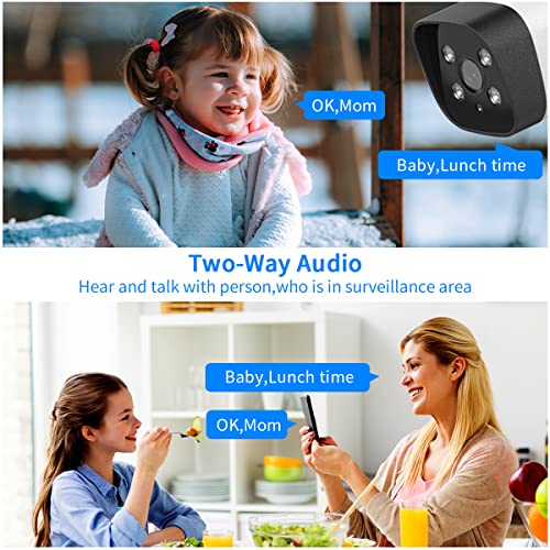 《2 Way Audio & 100 Ft Night Vision》4K Ultra 8.0Mp Poe Security Camera System, 8Mp Poe Camera System, Video Surveillance Systems, Wired Outdoor Cameras, Outdoor Video Security Camera System #TOP4