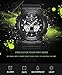 KXAITO Men's Watches Sports Outdoor Waterproof Military Wrist Watch Date Multi Function Tactics LED Alarm Stopwatch (z09_Black)