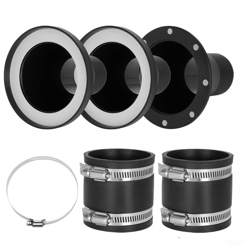 Set di 6 connettori per collettore di polvere, set di morsetti in gomma a connessione rapida 63 52-76 con giunto flessibile in ferro magnetico per aspirazione sottovuoto tubo professionale