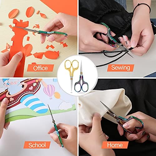 embroidery scissors-Glexal 5 Inch Precision Scissors-2 pack,small razor Sharp Blade Shears for craft Crochet sewing school paper cutting⦠- 2