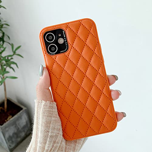 Coque cuir iPhone XR et XS Max antichoc orange, protège les fonds en silicone contre les chutes