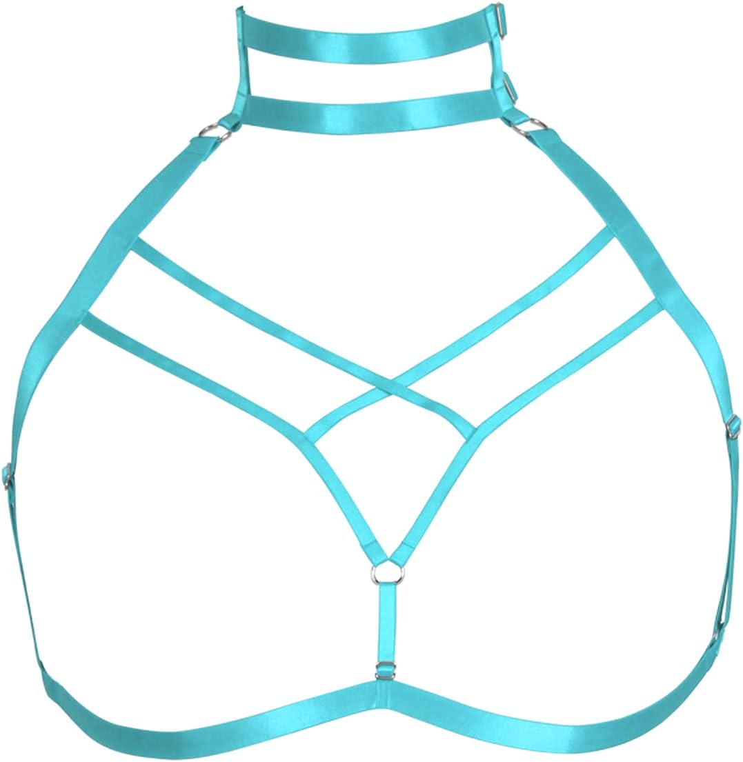 Body Harness Bra for Women Plus Size Exotic Novelty Strap Top Waist Cage Breast Hollow Out Belt Punk Goth Rave Clothing