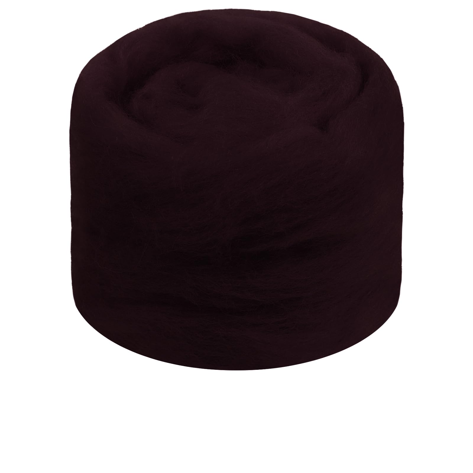 JeogYong Needle Felting Wool, 1.76oz Wool Roving Chunky Wool Yarn, Dark Maroon Wool Roving Yarn for Needle Felting, Wet Felting, Felting Projects, DIY Crafts