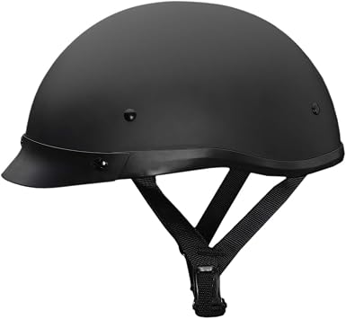 Fulmer, 3000623, Phantom Adult Shorty Motorcycle Helmet DOT Approved - Matte Black, M
