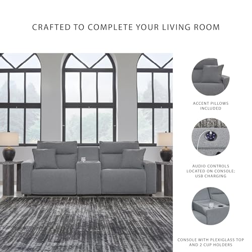 Image of Signature Design by Ashley 3-Piece Power Reclining Sectional, Gray