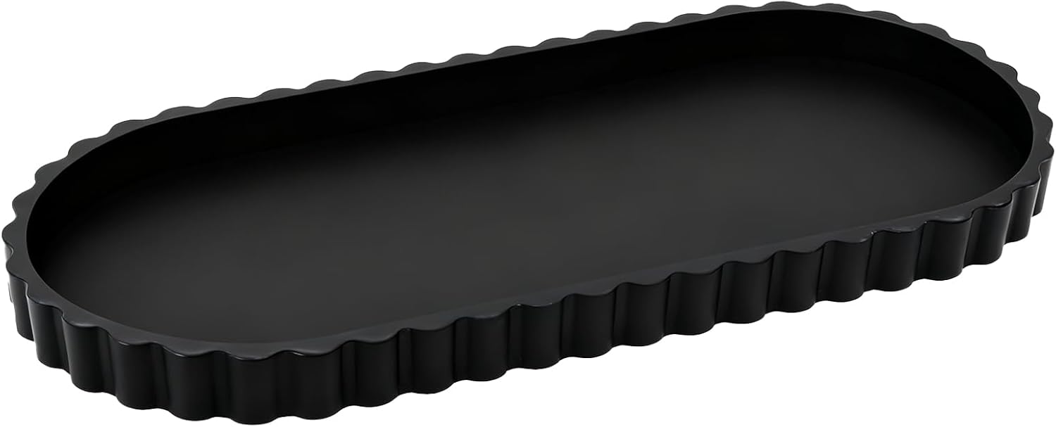 Bandeja de Baño de Silicona Ovalada, Organizador para Encimera