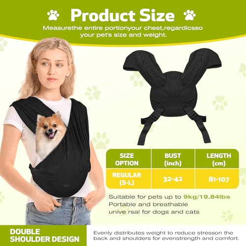 YAOZUP Hundetragetuch für Kleine Hunde, Hundetragetuch für Kleine Hunde Verstellbarem Riemen Bis 9kg, Nach Vorne Gerichtete Hundetragetasche, Hundetrager für kleine Hund für Spaziergänge, Reisen