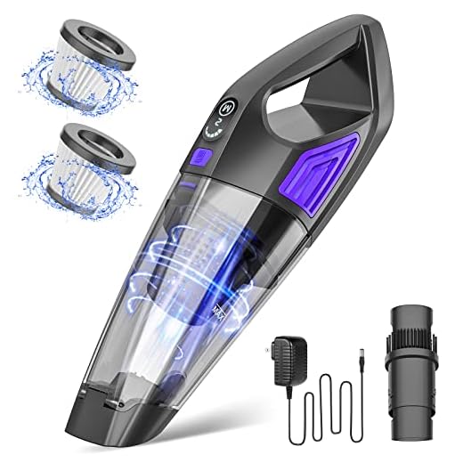 Handheld Vacuum Cordless Cleaner,Powerful Portable and Dust Buster Hand Vcauum Rechargeable with Large-Capacity Battery for CarPetOfficeHome