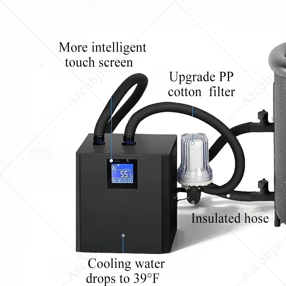 250w Enfriador De Baño De Hielo Silencioso | Compresor 600w,Enfriamiento Rápido,Control Remoto,Filtro Algodón,Refrigeración Por Ventilador,Para Interiores Y Exteriores