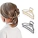 Produktbild Nicute Haarklammer Schwarz und Gold Metall Haarspangen Anti-Rutsch Große Haarklammer Clips Set Haarschmuck für Frauen und Mädchen (2 Stück)