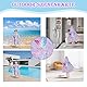 Rowjoy Badeponcho Kinder, Kinder Strandtücher Mikrofaser, Schnell Trocknender Bademantel für Jungen Mädchen (Pink Mermaid)