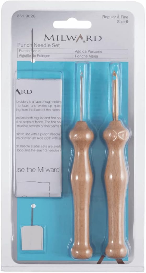 MILWARDS Punch Needle Set: Size 9: Regular and Fine, us:5 / cn:35, Natural