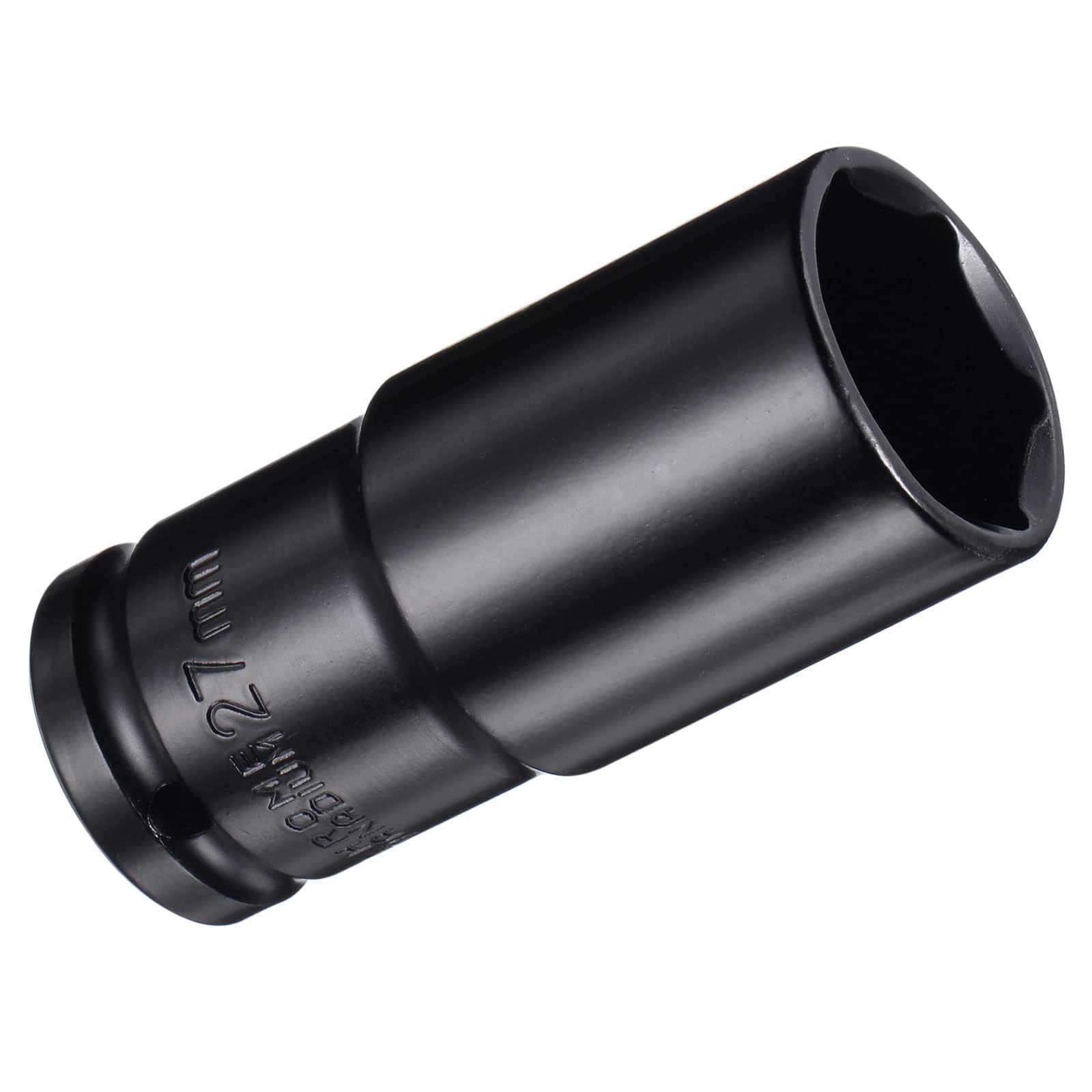 Unifizz 2Pcs 1/2 Inch Drive - 27mm Deep Impact Socket with 6 Point Design, Heat-Treated Cr-V Steel 78mm Length, Metric Sizes