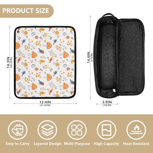 Bolsa organizadora y tapete resistente al calor para herramientas de cabello, tamaño 14.6 x 3.9 x 3.9 pulgadas miniatura 4