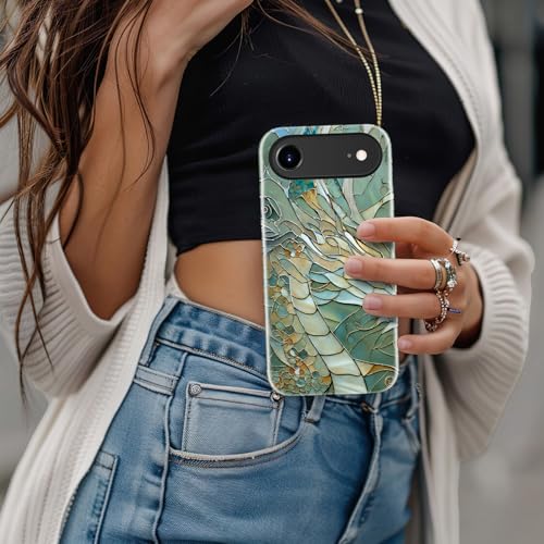 Image of Goodon for iPhone Air Case Cute - Wireless Charging Compatible - Dual-Layer Hard Shell + Silicone Cover - Protective Phone Case with Trendy Designs for Women - an Abstract Dragon | Dual-Layer Hard Shell + Silicone, Slim Fit Protective Phone Cover with Wildflower Designs for Women Girls