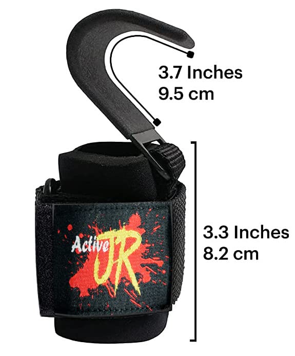 BEAST RAGE Ganci per sollevamento pesi Cinghie da polso in neoprene spesso imbottito rivestito in gomma avvolge il fitness antiscivolo Pull Up Deadlift Grips Allenamento Esercizio Palestra Allenamento